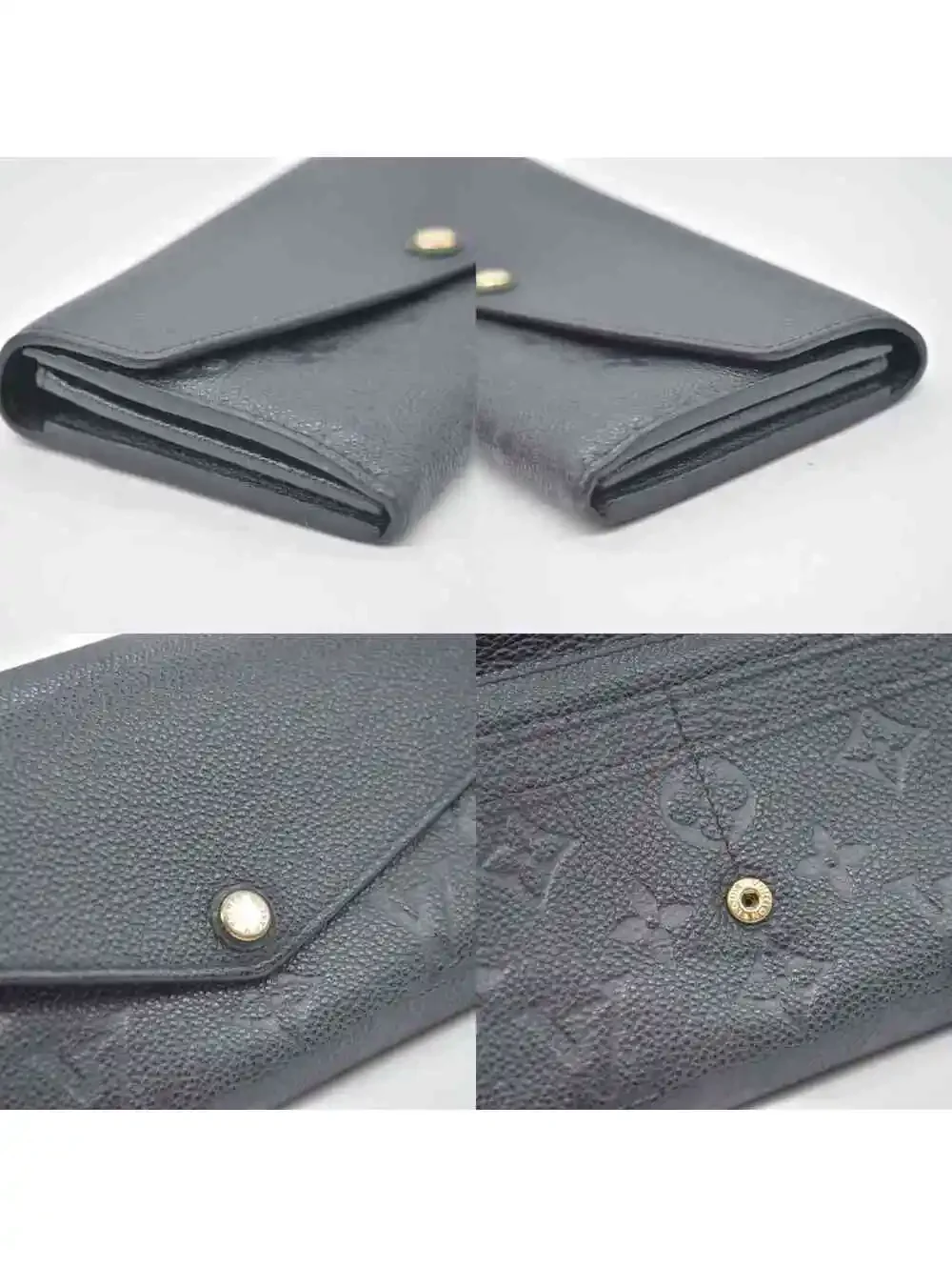 2016 Louis Vuitton Empreinte Sarah Wallet NM Black CA2116